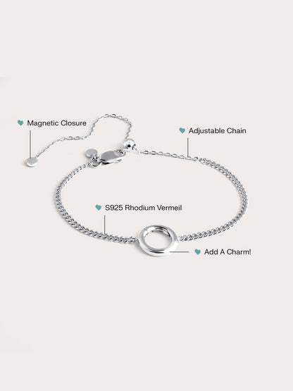 Thin Curb Chain S925 Silver Rhodium (1) – Mondays Made Flower & Birthstone Jewelry Singapore