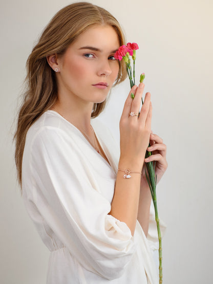 Sakura Studs Charm Ring (1) – Mondays Made Flower & Birthstone Jewelry Singapore