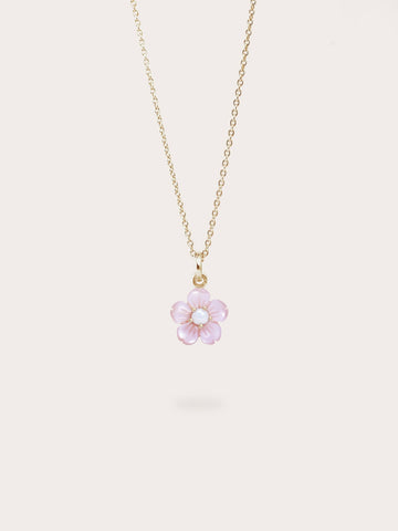 Sakura Necklace 18K Gold (1) – Mondays Made Flower & Birthstone Jewelry Singapore