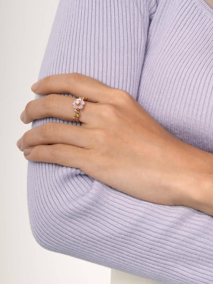 Sakura Ring 18K Rose Gold (4) – Mondays Made Flower & Birthstone Jewelry Singapore