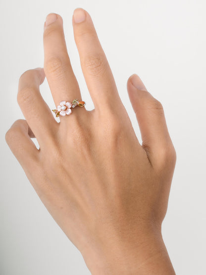 Sakura Ring 18K Rose Gold (3) – Mondays Made Flower & Birthstone Jewelry Singapore