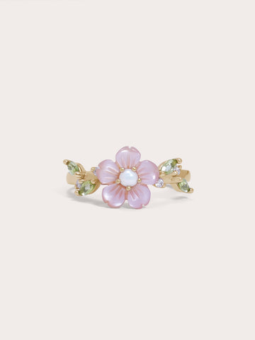 Sakura Ring 18K Gold (1) – Mondays Made Flower & Birthstone Jewelry Singapore