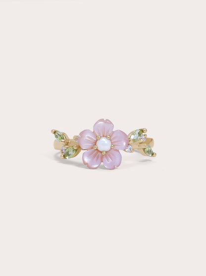 Sakura Ring 18K Gold (1) – Mondays Made Flower & Birthstone Jewelry Singapore