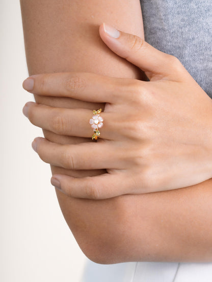 Sakura Ring 18K Gold (3) – Mondays Made Flower & Birthstone Jewelry Singapore