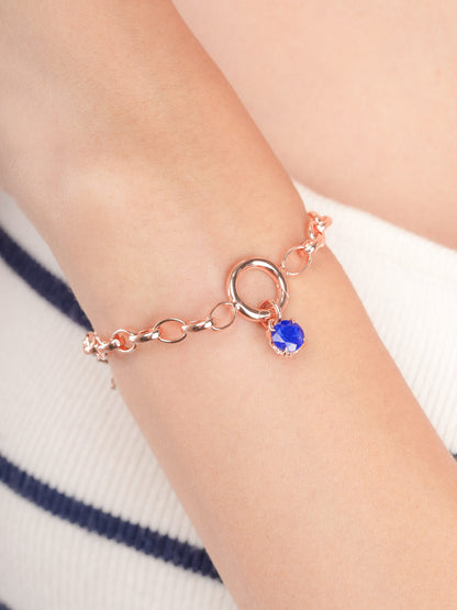 September Birthstone Charm Lapis Lazuli 18K Rose Gold (2) – Mondays Made Flower & Birthstone Jewelry Singapore