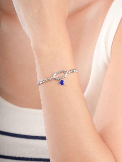 September Birthstone Charm Lapis Lazuli S925 Silver Rhodium (2) – Mondays Made Flower & Birthstone Jewelry Singapore
