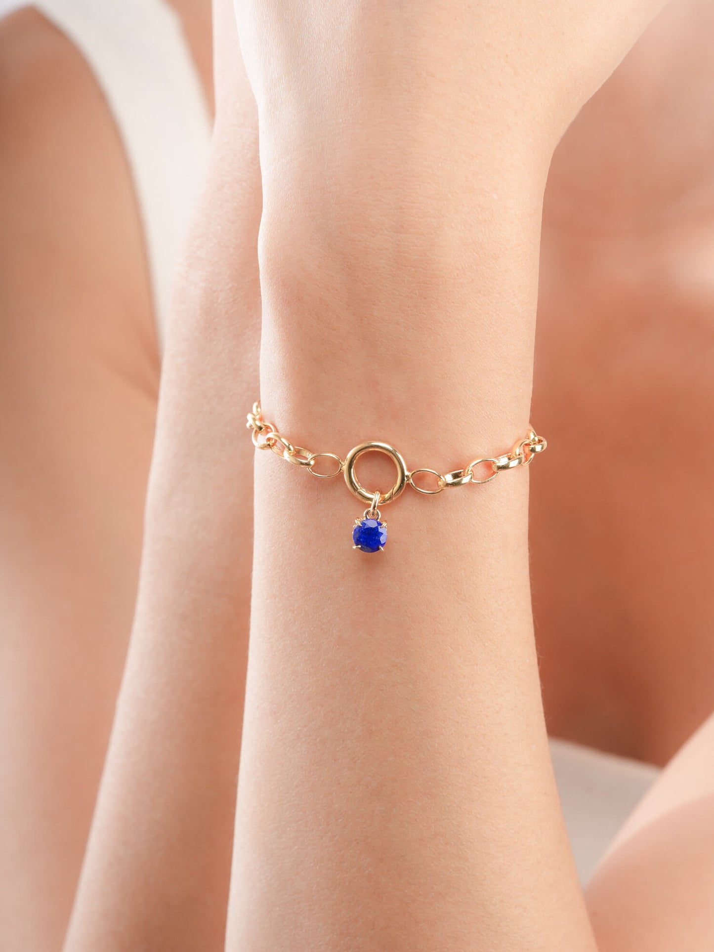 September Birthstone Charm - Lapis Lazuli
