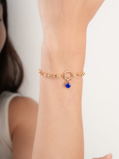 September Birthstone Charm Lapis Lazuli 18K Gold (2) – Mondays Made Flower & Birthstone Jewelry Singapore