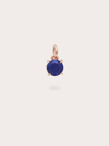 September Birthstone Charm Lapis 18K Rose Gold (1) – Mondays Made Flower & Birthstone Jewelry Singapore