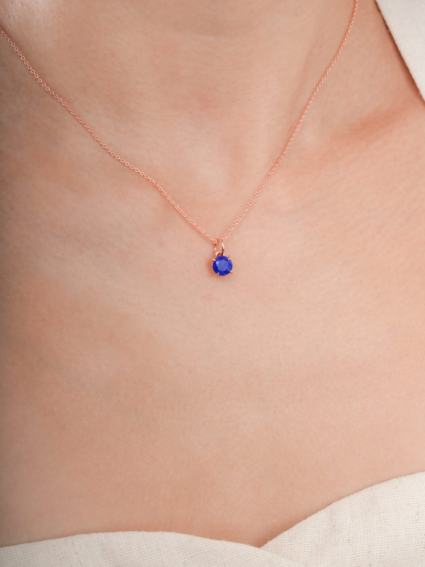 September Birthstone Necklace - Lapis Lazuli