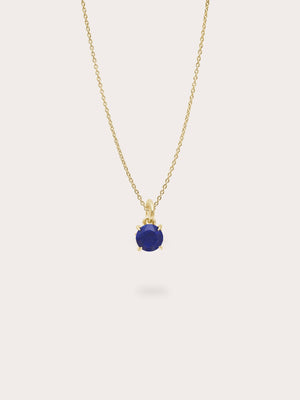 September Birthstone Necklace Lapis 18K Gold (1) – Mondays Made Flower & Birthstone Jewelry Singapore