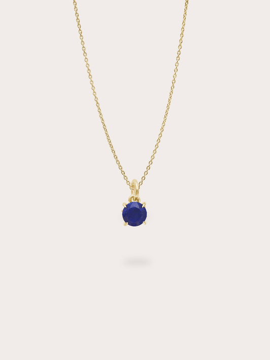 September Birthstone Necklace Lapis 18K Gold (1) – Mondays Made Flower & Birthstone Jewelry Singapore