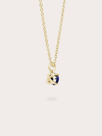 September Birthstone Necklace Lapis 18K Gold (3) – Mondays Made Flower & Birthstone Jewelry Singapore