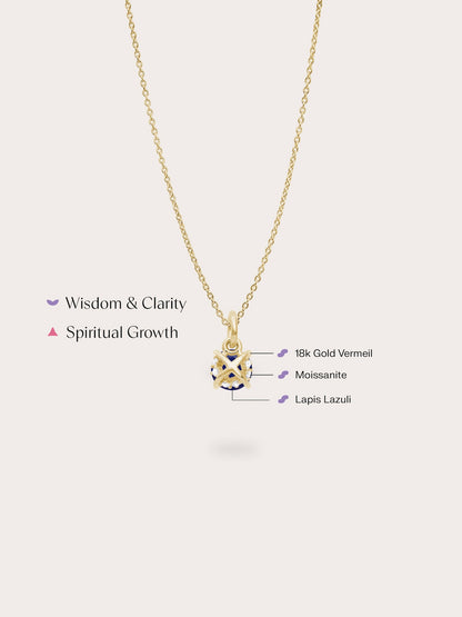 September Birthstone Necklace Lapis 18K Gold (2) – Mondays Made Flower & Birthstone Jewelry Singapore