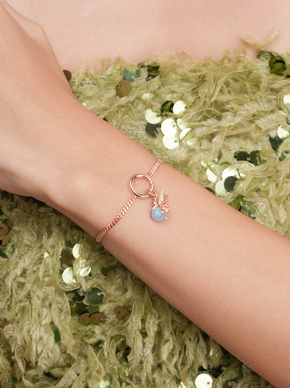 Serenity Fairy Charm Aquamarine 18K Rose Gold (2) – Mondays Made Flower & Birthstone Jewelry Singapore