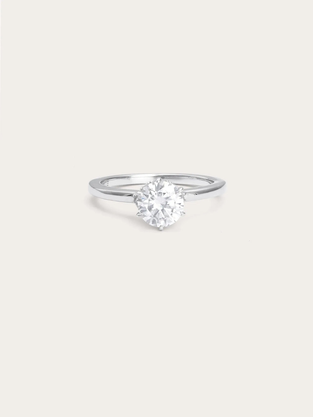 Solitaire Moissanite Arch Ring