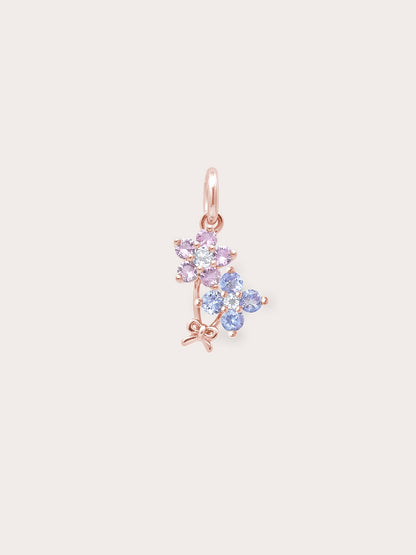 Spring Blossom Bouquet Charm 18K Rose Gold (1) – Mondays Made Flower & Birthstone Jewelry Singapore