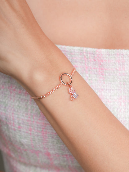 Spring Blossom Bouquet Charm 18K Rose Gold (2) – Mondays Made Flower & Birthstone Jewelry Singapore