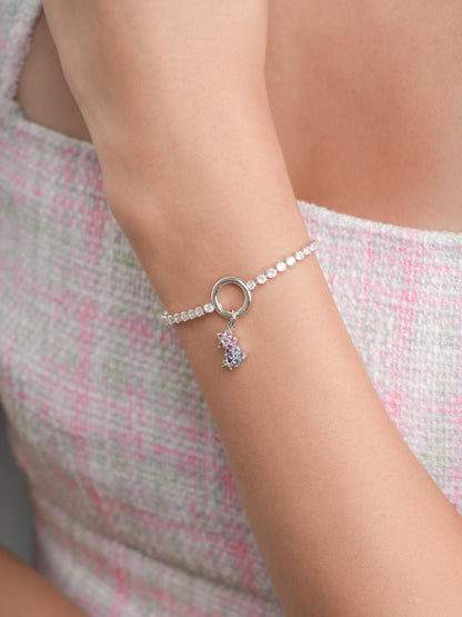 Spring Blossom Bouquet Charm S925 Silver Rhodium (3) – Mondays Made Flower & Birthstone Jewelry Singapore