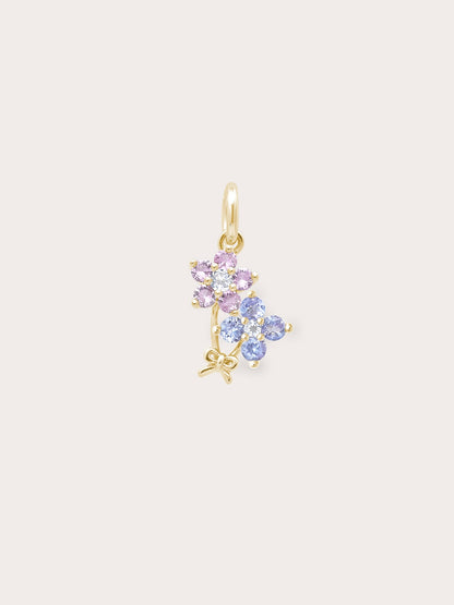 Spring Blossom Bouquet Charm 18K Gold (1) – Mondays Made Flower & Birthstone Jewelry Singapore