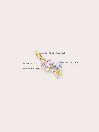 Spring Blossom Bouquet Charm 18K Gold (4) – Mondays Made Flower & Birthstone Jewelry Singapore