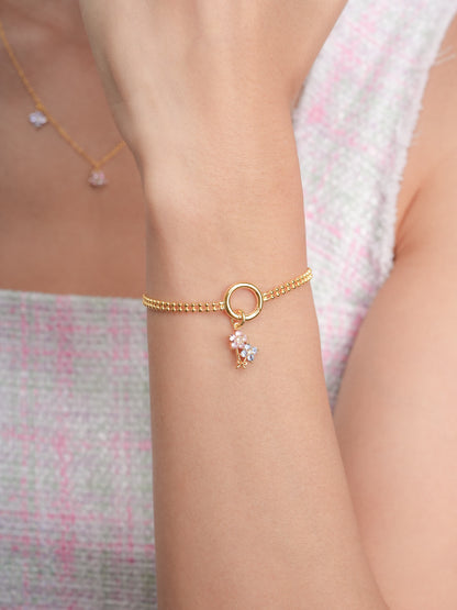 Spring Blossom Bouquet Charm 18K Gold (3) – Mondays Made Flower & Birthstone Jewelry Singapore