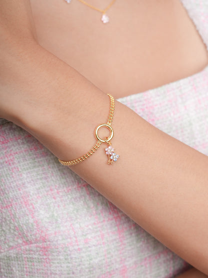 Spring Blossom Bouquet Charm 18K Gold (5) – Mondays Made Flower & Birthstone Jewelry Singapore