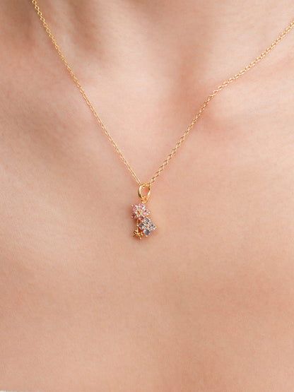 Spring Blossom Bouquet Necklace 18K Gold (3) – Mondays Made Flower & Birthstone Jewelry Singapore