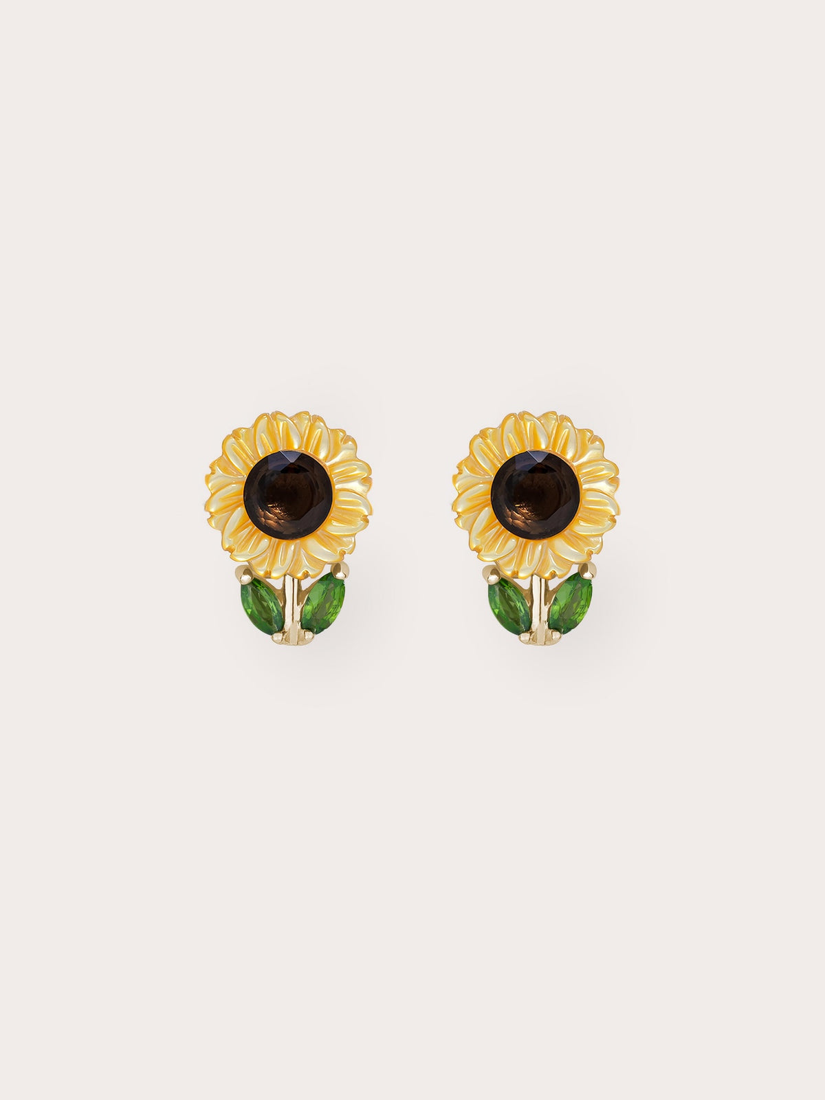 Sunflower Stud 18K Gold – Mondays Made Flower & Birthstone Jewelry Singapore