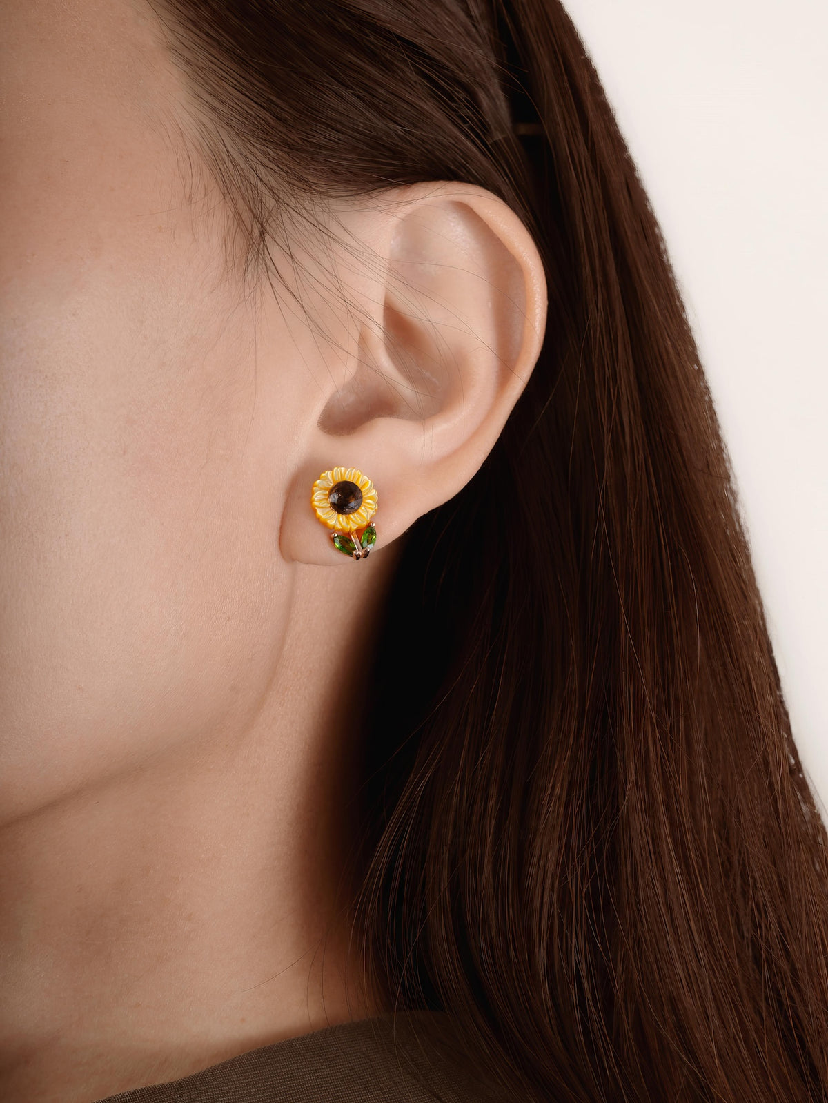 Sunflower Studs 18K Rose Gold S2v2ps (2) – Mondays Made Flower & Birthstone Jewelry Singapore