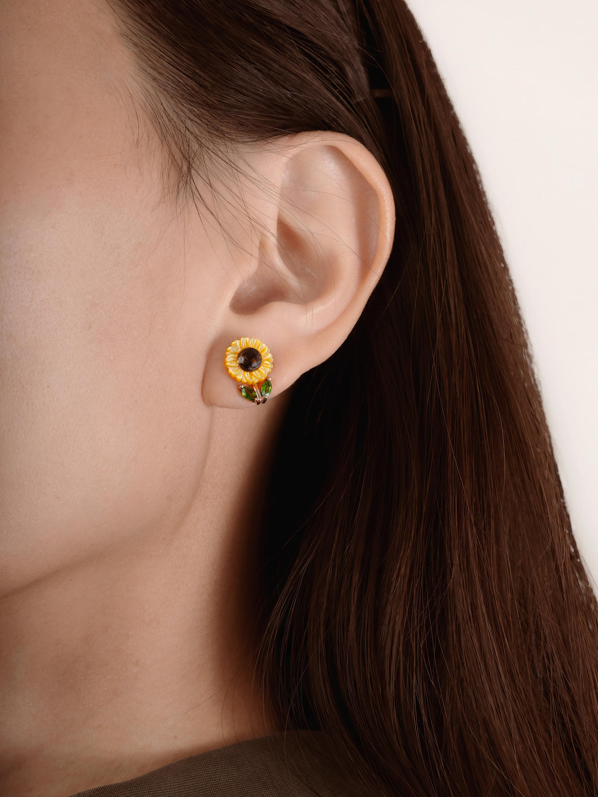 Sunflower Studs 18K Rose Gold S2v2ps (1) – Mondays Made Flower & Birthstone Jewelry Singapore