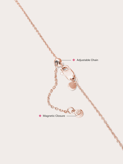Trio Blossom Necklace Pink Sapphire Tanzanite 18K Rose Gold (3) – Mondays Made Flower & Birthstone Jewelry Singapore