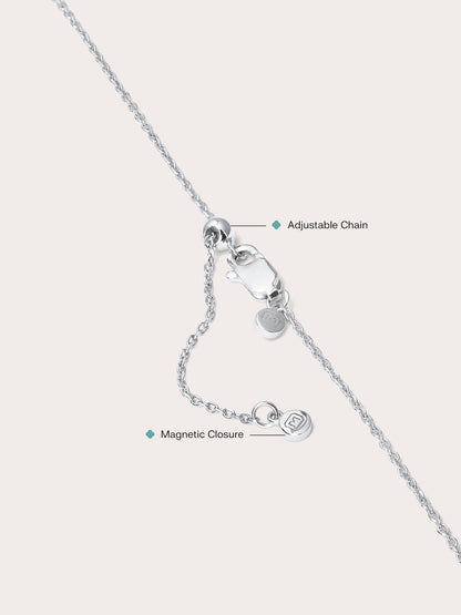 Trio Blossom Necklace Pink Sapphire Tanzanite S925 Silver Rhodium (3) – Mondays Made Flower & Birthstone Jewelry Singapore
