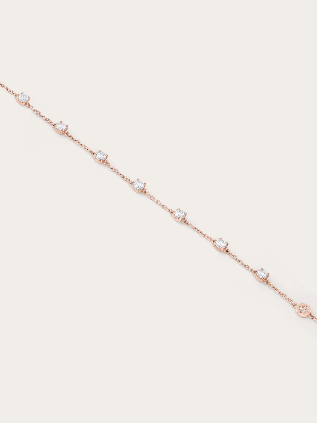 Snowfall White Moissanite Station Bracelet