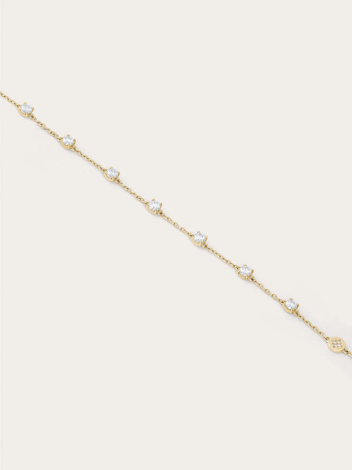 Snowfall White Moissanite Station Bracelet