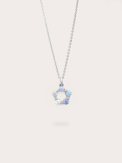 Winter Frost Moissanite Cluster Necklace S925 Silver Rhodium (1) – Mondays Made Flower & Birthstone Jewelry Singapore
