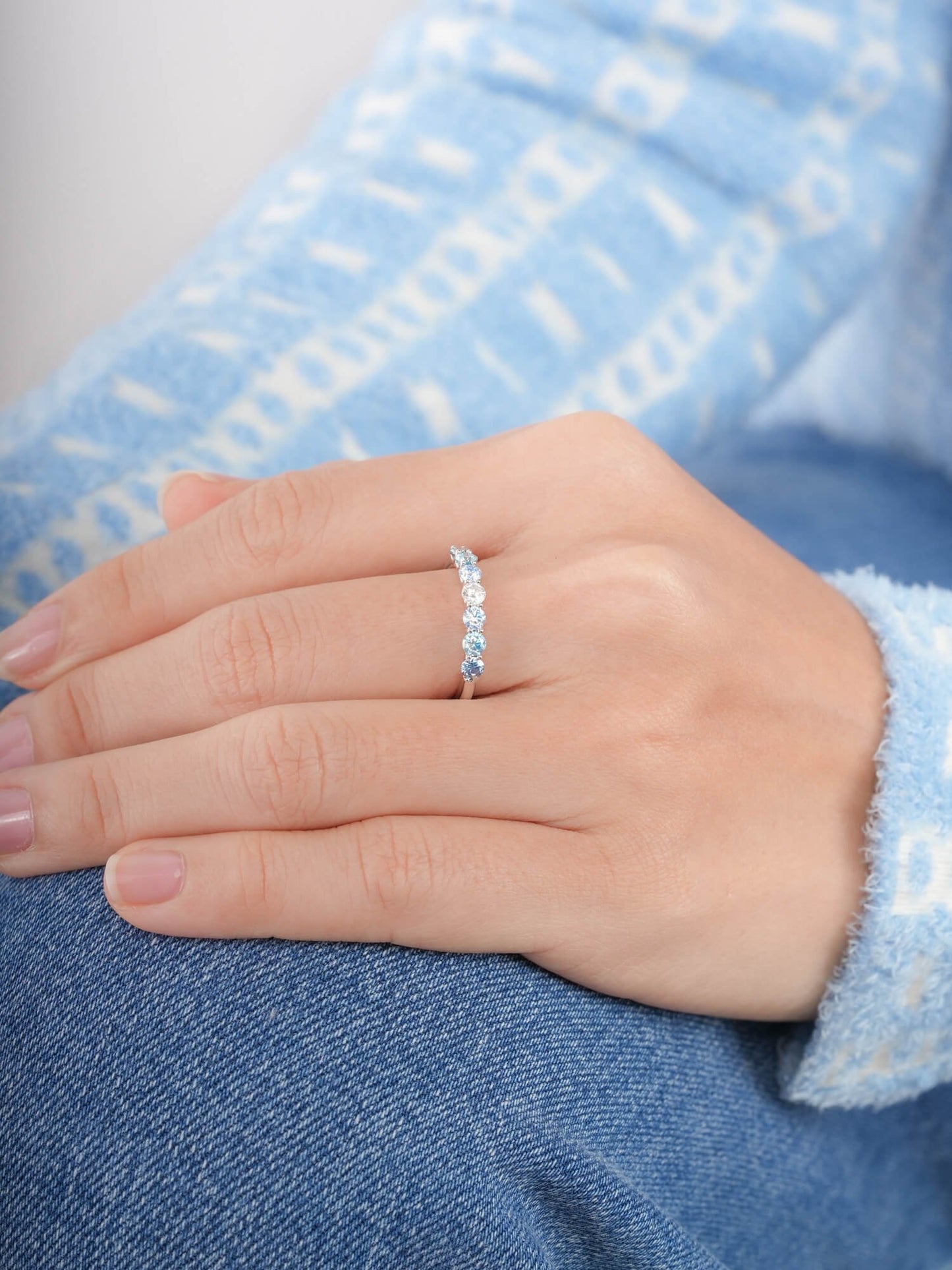Winter Frost Moissanite Eternity Band