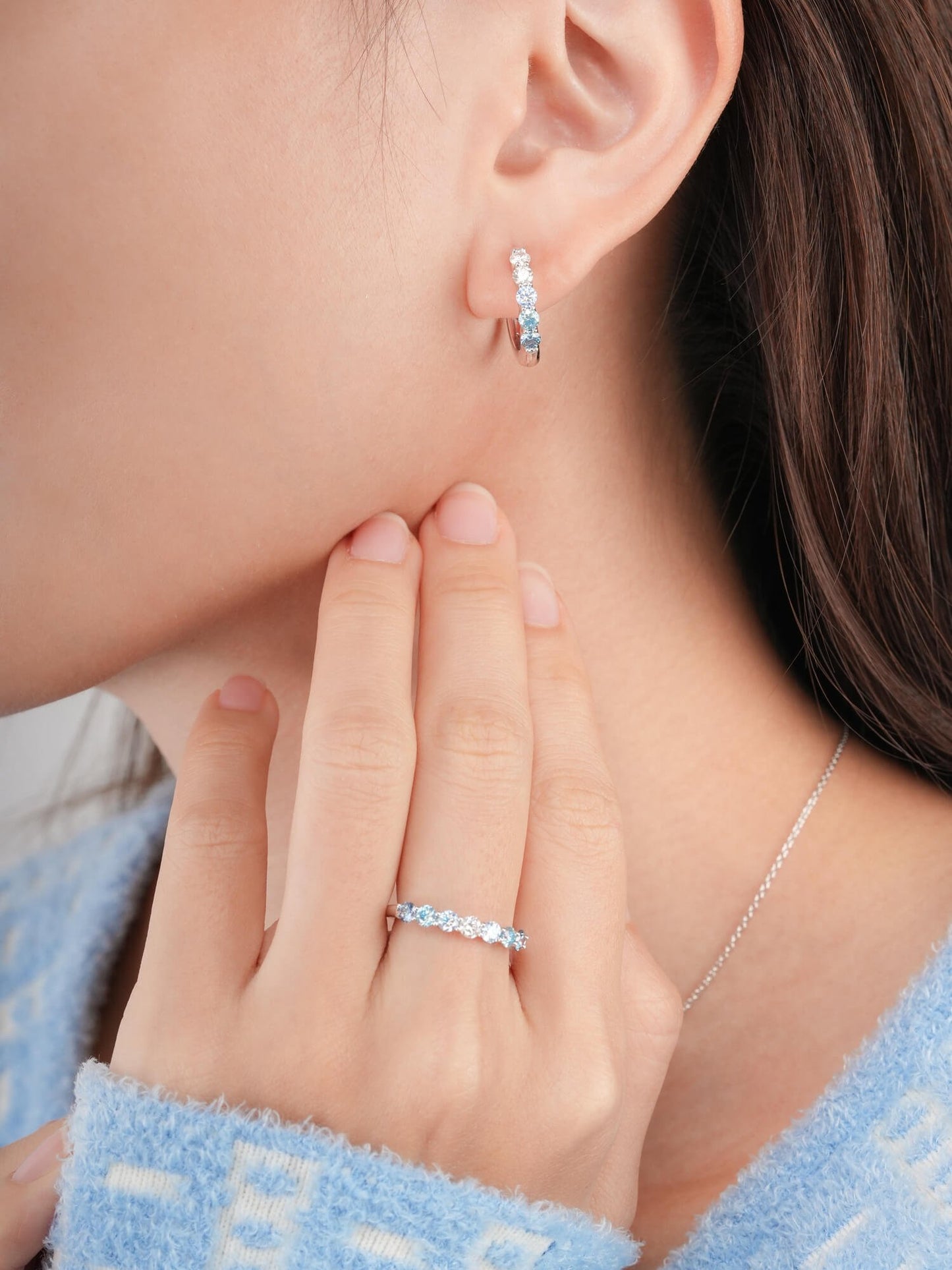 Winter Frost Moissanite Eternity Band