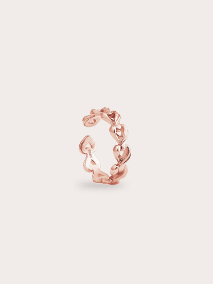 Wishbone Chain Ring 18K Rose Gold (3) – Mondays Made Flower & Birthstone Jewelry Singapore
