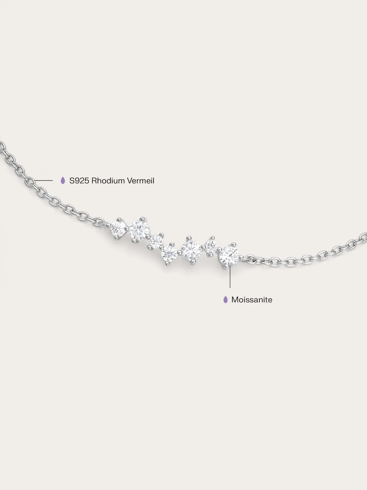 Wishing Arc Moissanite Bracelet