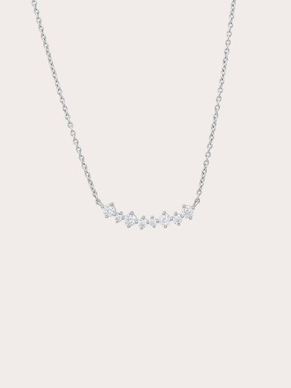 Wishing Arc Moissanite Necklace S925 Silver Rhodium (13) – Mondays Made Flower & Birthstone Jewelry Singapore