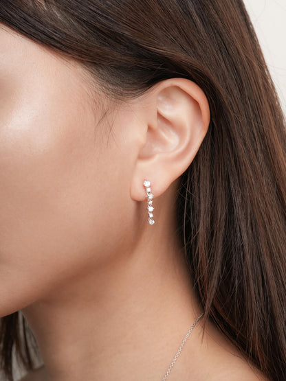 Wishing Glow Moissanite Dangle Earrings S925 Silver Rhodium (3) – Mondays Made Flower & Birthstone Jewelry Singapore